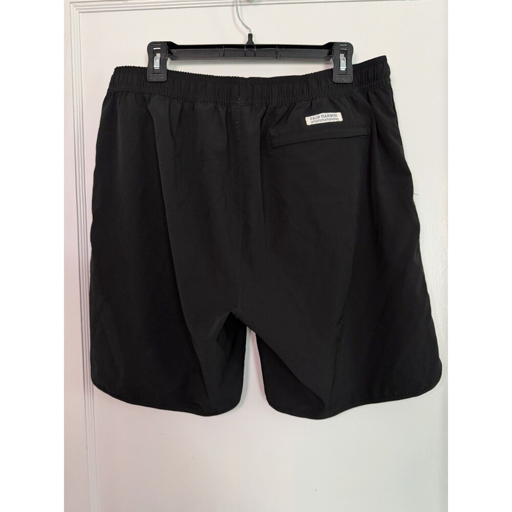 Fair Harbor One Short Men's XL Black Hybrid Swim Shorts Lined Stretch Quick Dry